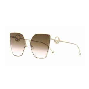 Fendi Gold Frame Sunglasses with Brown Gradient Lenses